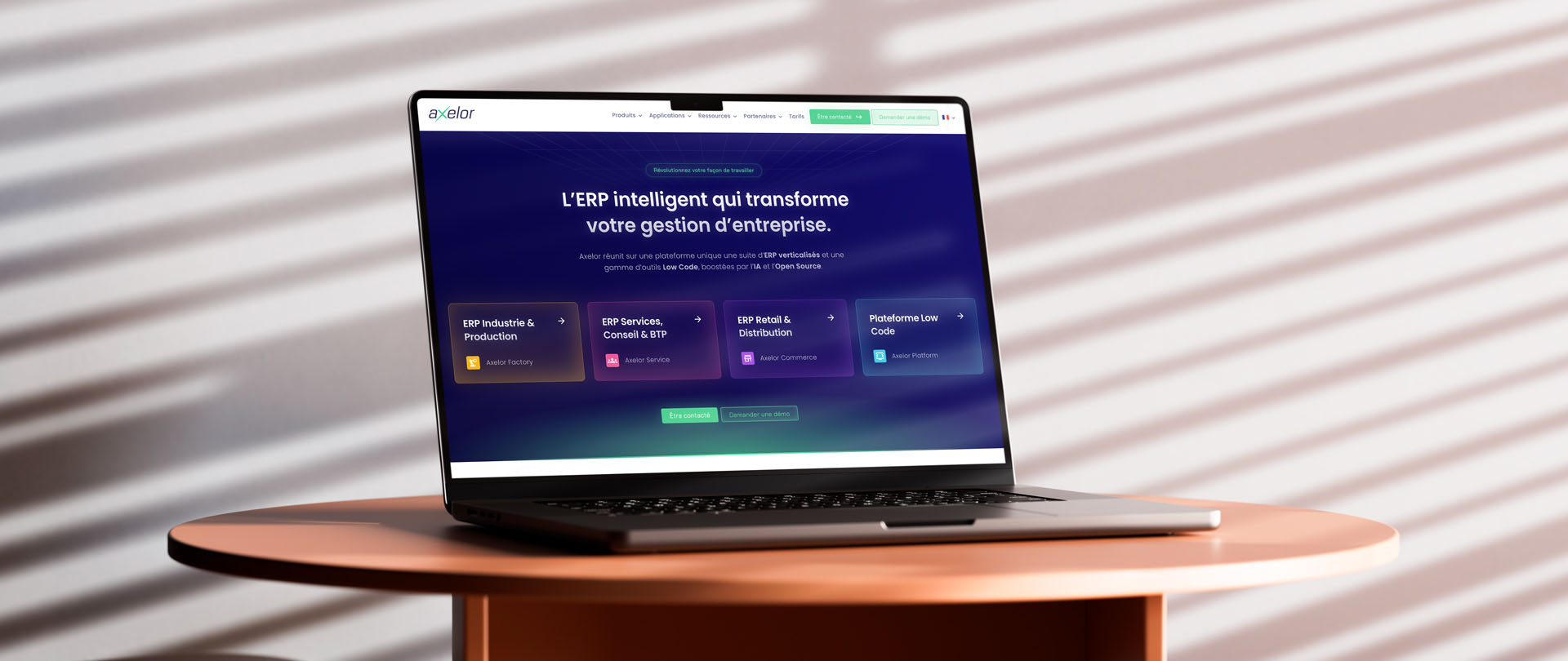 Mockup of the new Axelor website